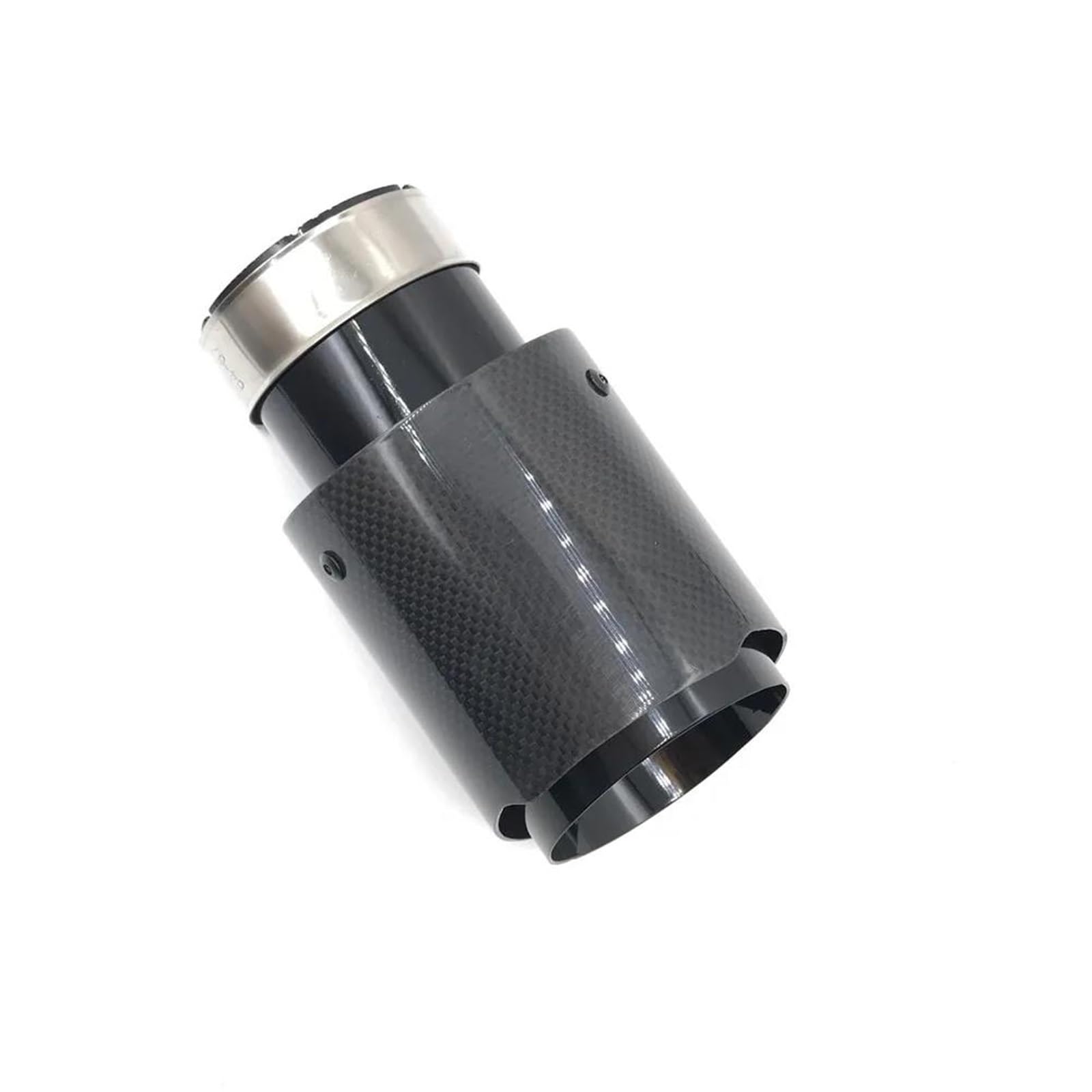 Tubo de escape deportivo de carbono brillante y acero negro para personalizar tu coche 8