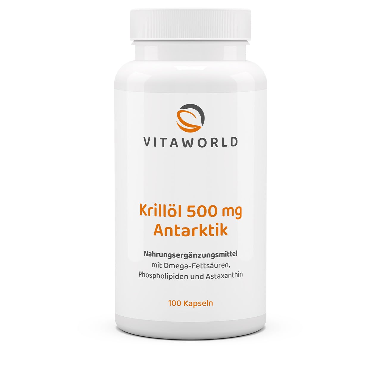3er Pack Vita World Krillöl 500mg Antarktik 3 x 100 Kapseln Apotheker-Herstellung Superba TM Krillöl aus Norwegen Nachhaltige Fischerei Hoher Reinheitsgrad