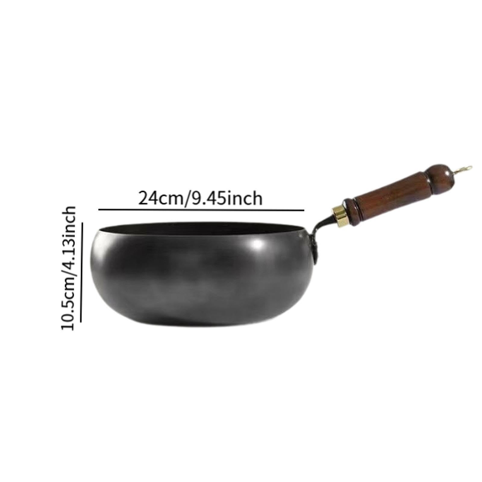 Padella Wok da 45 pollici per una cottura fluida con rivestimento antiaderente e manico ergonomico. Il Wok cinese è adatto a tutti i tipi di cottura, coperchio in vetro, 24 cm