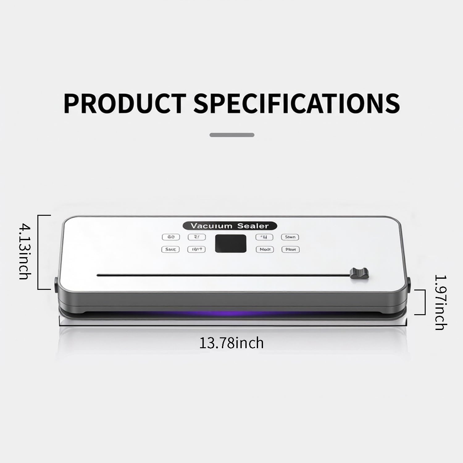 Vacuum Sealer Machine | Dry & Moist Food Modes, 4 Preset Functions, Adjustable Seal for Freshness & Sous Vide(White)