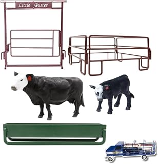 Little Buster Ranch Life Essentials Toy Bundle | Panels, Cattle Figures & Grain Feeder | Holiday Ranch Display & Collector Gift Set