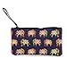 Produktbild Lawenp Frauen Mädchen Teenager Tees Bunte Elefant Leinwand Smartphone WristletsCoin Geldbörsen Make-up Tasche Handy Clutch Geldbörse mit Armband
