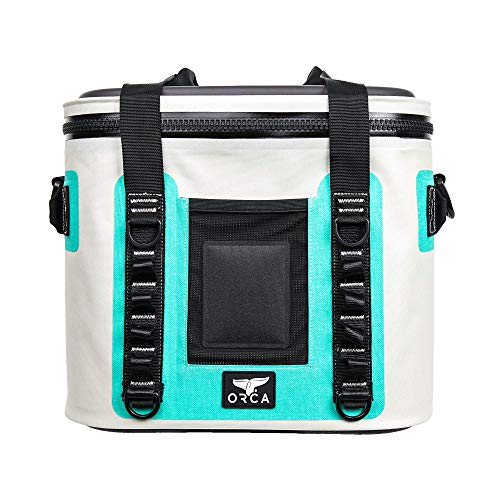 ORCA Walker 20 Can Soft Side Cooler | Temperature Insulated Bag Keeps Drinks Ice Cold All Day, Perfect for The Beach, Park, Picnic & More — Seafoam