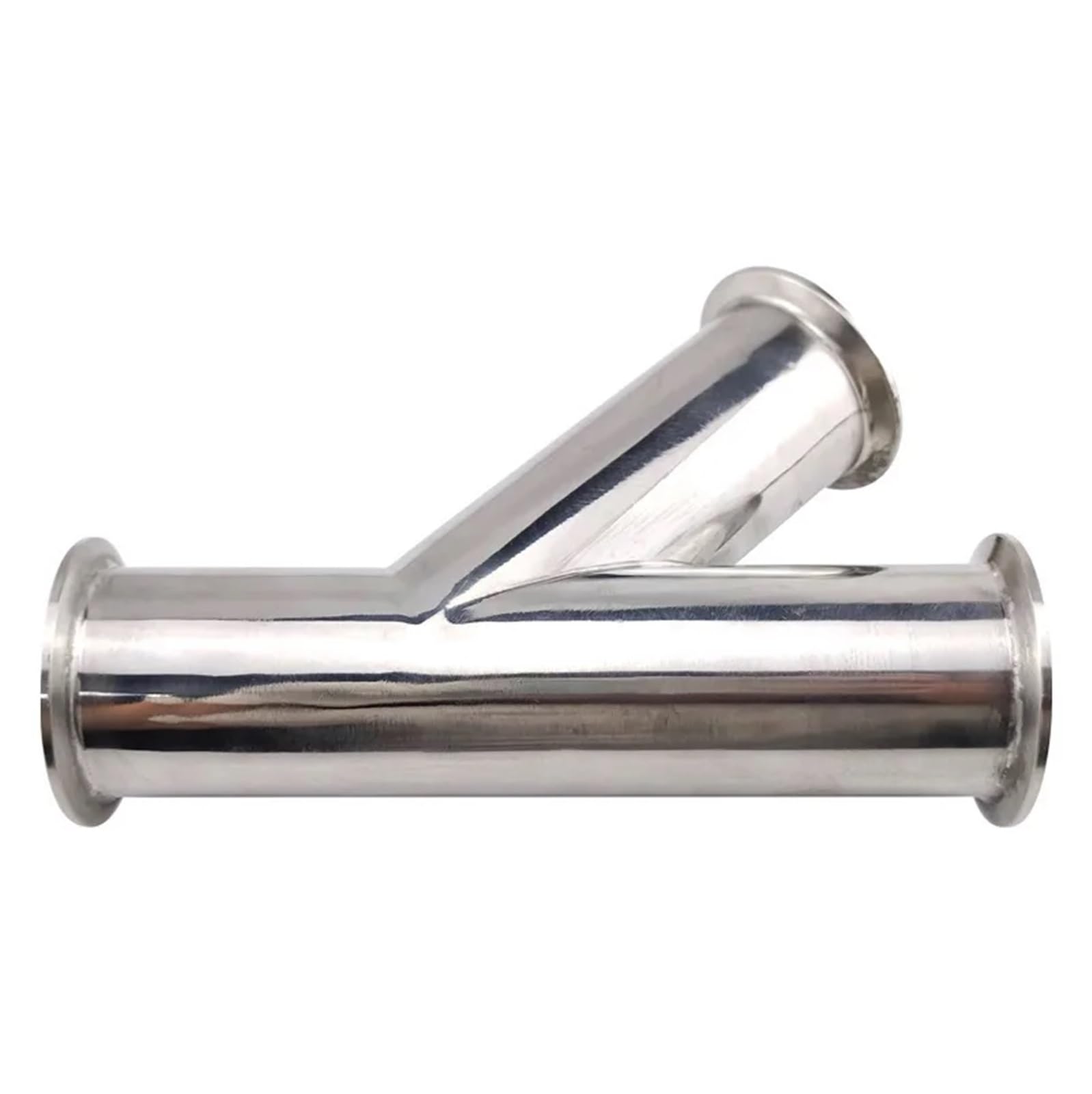 Tubería de acero inoxidable 304 de 3 vías con forma de Y inclinada, diámetro exterior: 19 mm-108 mm, diámetro exterior: 1,5"-2", manguito de tarjeta de 3 vías, 50,5-64 mm(51mm Ferrule 64)