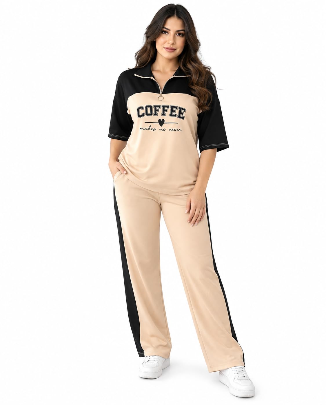 FUKU hub Women's Printed Co-Ord Set Black - Image 1