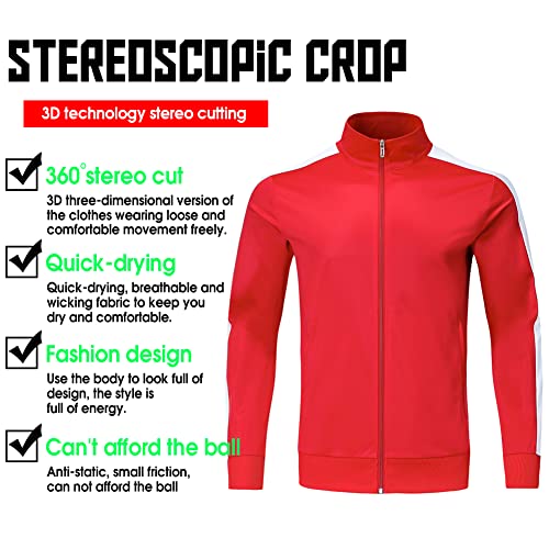 Shinestone Mens Tracksuit Set Sports Gym Training Suits Sportswear Sets with Full Zipper for Men4