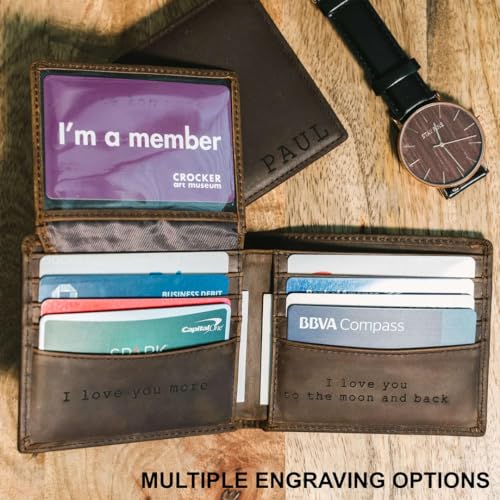 STAY-FINE-Personalized-Wallet-for-Men-Custom-Engraved-Leather-RFID-Blocking-Bifold-2-ID-Windows-8-Card-Slots-Gift-for-Him-Brown