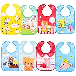 Enterizos De Animales Para Bebés SLOSH 8 Baberos Impermeables Bebe Waterproof Niñas Niños Unisex Para Bebés de 6 Meses a 3 Años