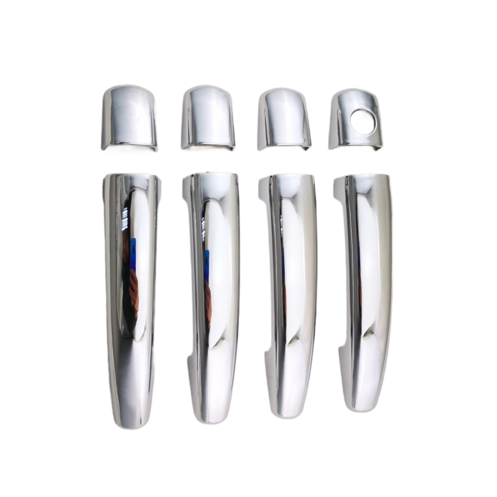Zcxfdthf Chrome Color Door Handle Covers Part Compatible With Peugeot For Expert 2007-2024 For Partner 2008-2025 Car Exterior Door Handle Cover Trim Set(Chrome Color)
