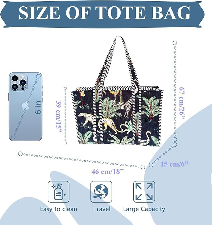Bolsa de algodón acolchada para mujer Rastogi Handicrafts miniatura 4