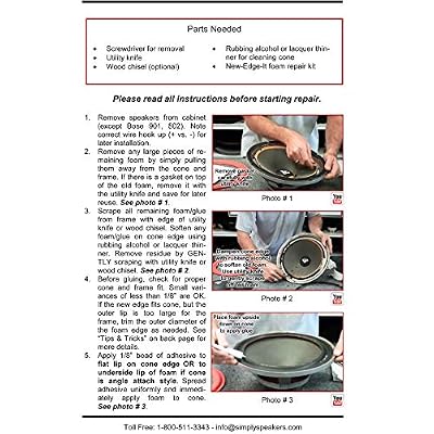 Infinity 8 Inch Foam Speaker Repair Kit FSK-8 (Pair)