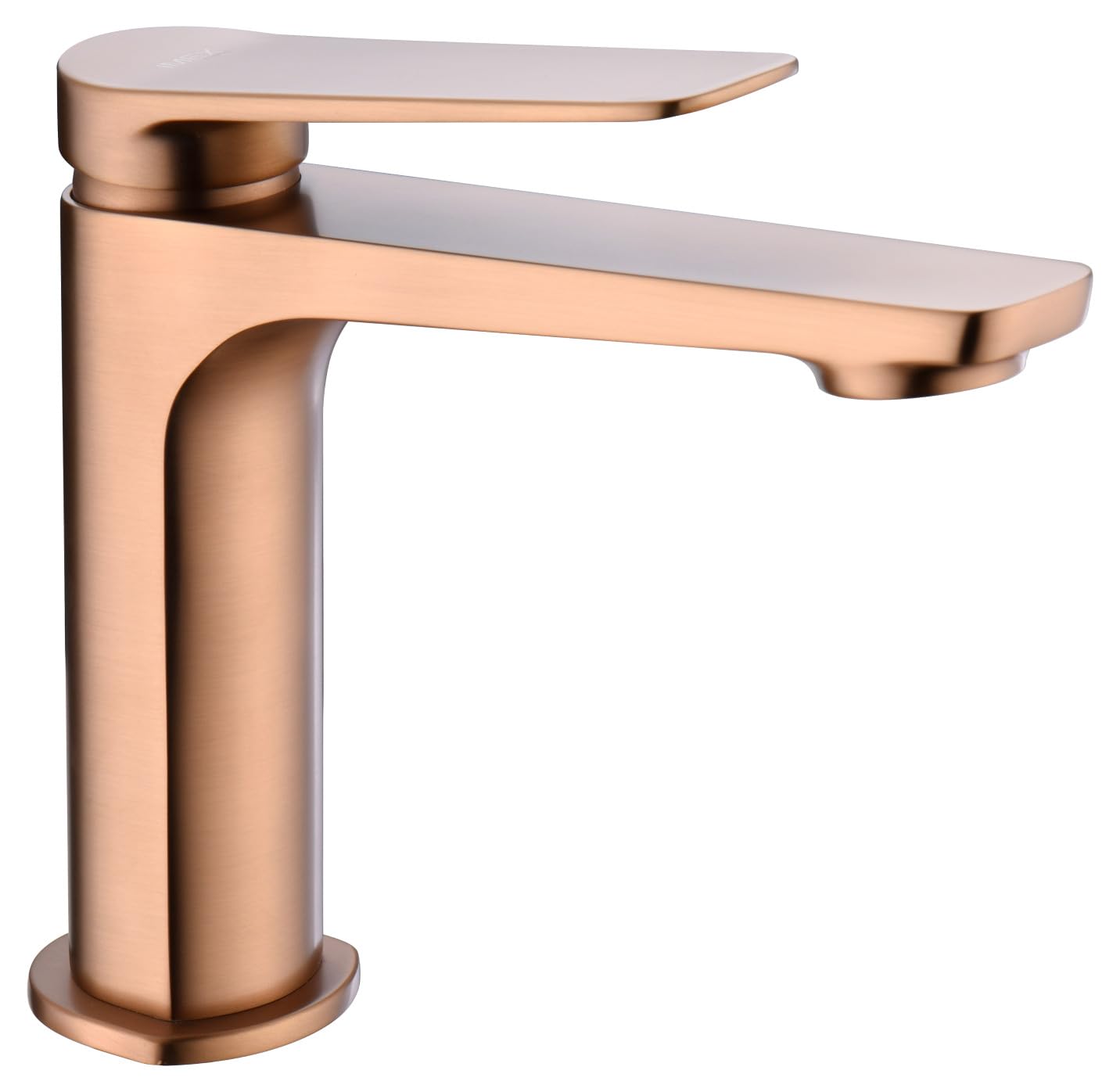 MICE - Grifo monomando sobre repisa para lavabo hecho de latón - Monomndo para lavamanos - Griferia de baño apto para agua fria/caliente Oro Rosa Cepillado BDN047-1ORC