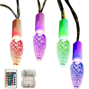 AYily Led String Lights,16.4ft50LED Vier-Color Aardbei String Light,Waterdichte Decoratieve Kleurrijke Lichten Fairy…