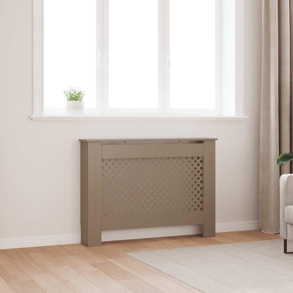 Heizkörperverkleidung 112x19x81,5 cm MDF moderne Heizkörperabdeckung mit Wabenmuster für Wohnzimmer, einfache Montage, dekorative Abdeckung, Platz für Accessoires, langlebiges Design