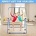 Bighaki808 Gymnastics Bars Kids Training Bars for Home, Folding Horizontal Bars with Adjustable Height Expandable Gymnastics Equipment Junior Kip Monkey Bar for Girls & Boys (Blue)