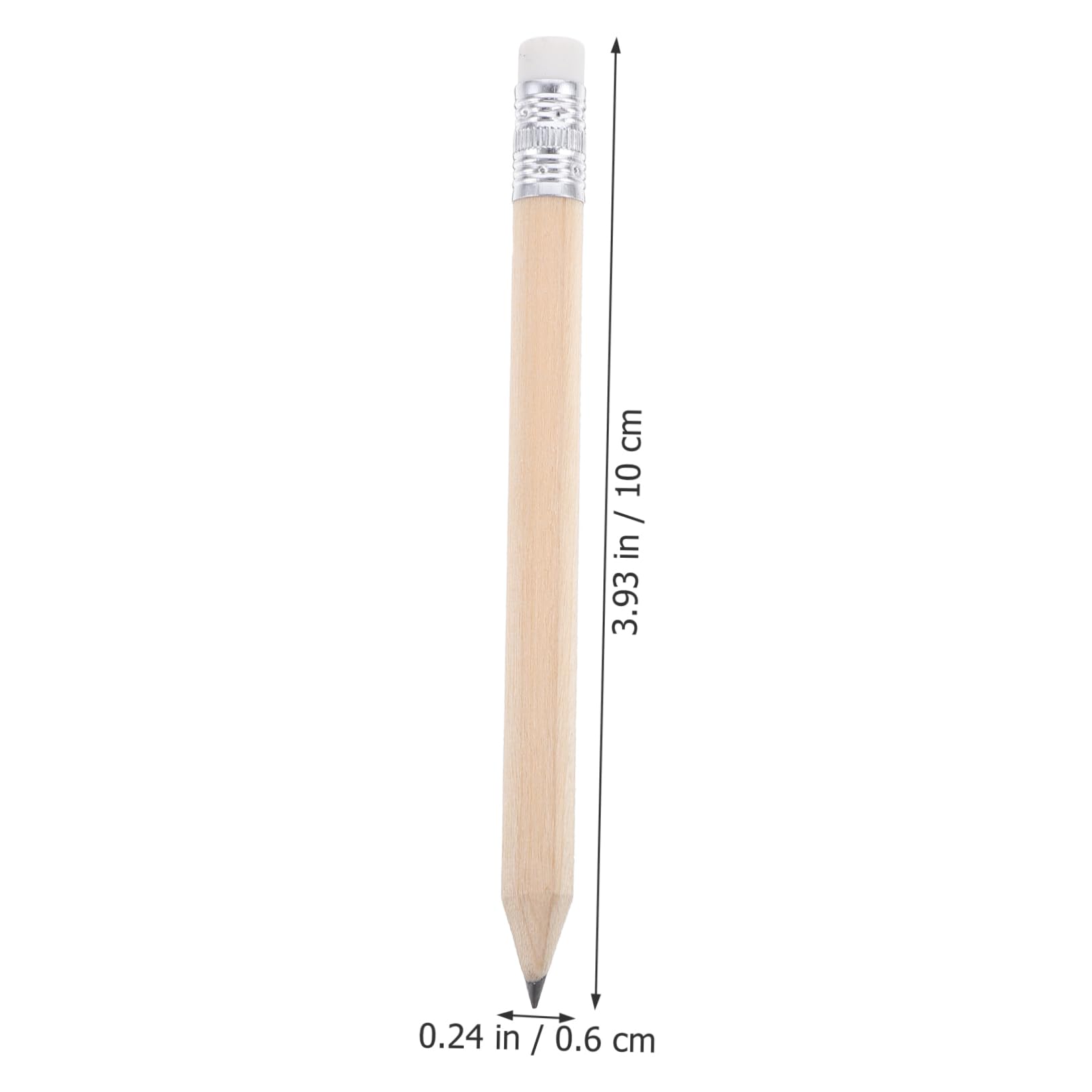 Amazon | BUTIFULSIC 天然木色 木製鉛筆 50本 丸軸 消しゴム付き 筆記