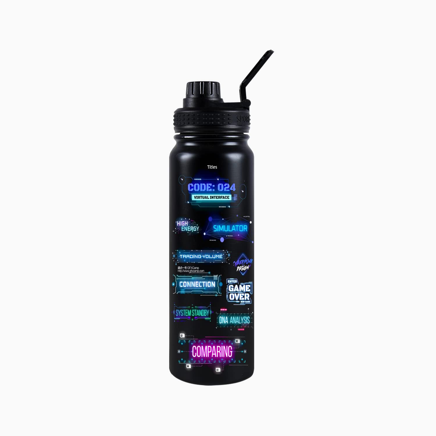Proworks RVS Sport Waterfles | Dubbel Geïsoleerde Therosfles voor 12