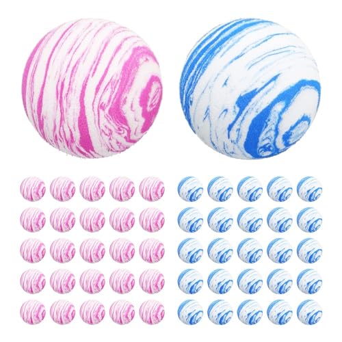 練習用 ゴルフボール 室内 アプローチ 50個セット EVA素材 衝撃吸収 傷つけない 軽量 アプローチショット 自宅練習 青 ピンク マーブル 練習器具 安い スポンジボール ウレタンボール ゴルフ練習器具 軽量