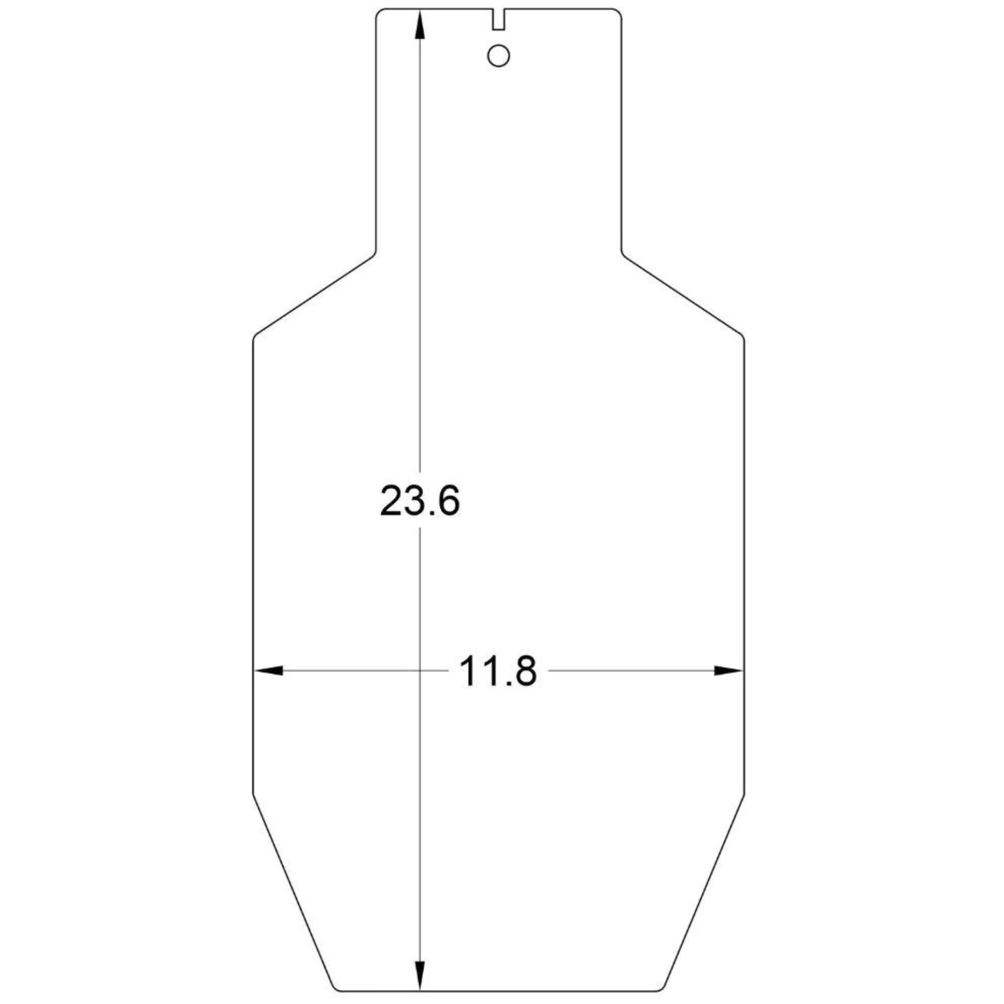 IPSC Silhouette Torso Steel Target - 1/2