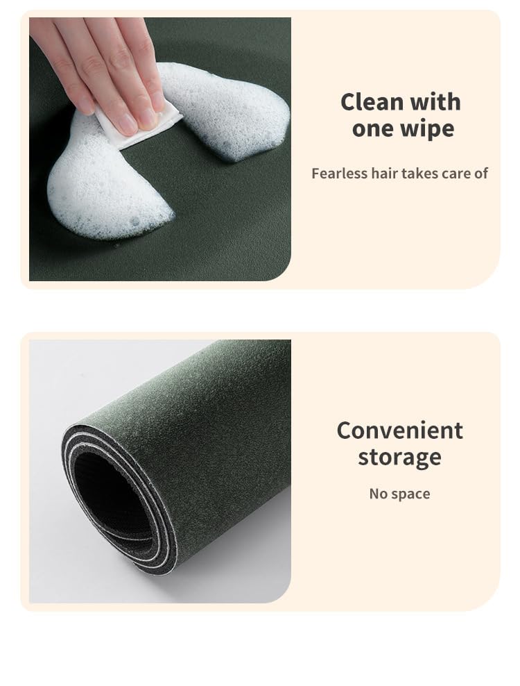 Tapis de douche lavable en machine avec dossier antidérapant bleu - 4