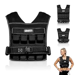 Gravity Fitness Weighted Vest for Men & Women – Adjustable Fitness Weight Vest for Workout, Running, Walking, Strength Training, & Calisthenics Training Home & Commercial Gym – 10kg / 20kg / 30kg