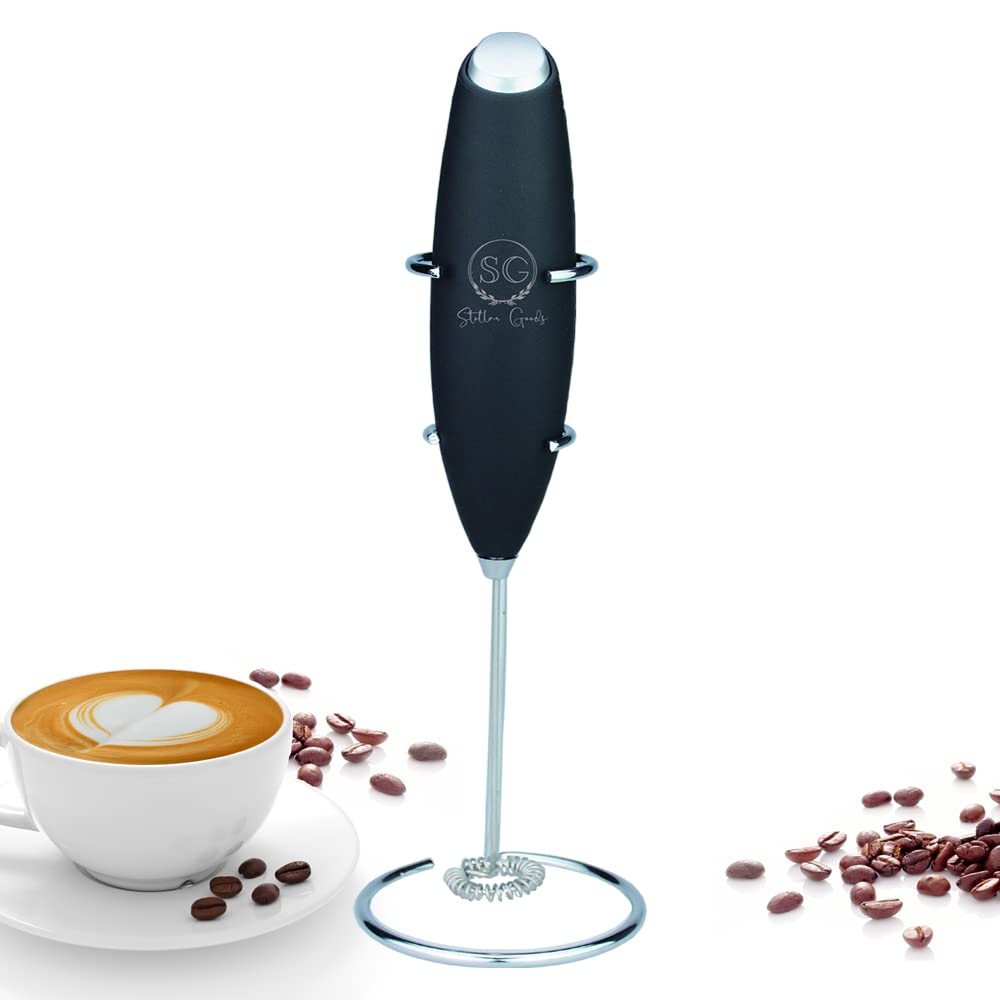 Milk Frother - Handheld Frother for Cappuccino, Frappe, Latte, Matcha, and Hot Chocolate