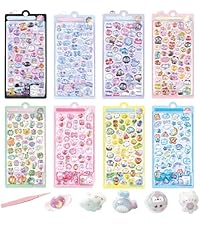 Amazon | CHALAN 立体シール 【8枚 約400点】 子供 ご褒美 デコシール