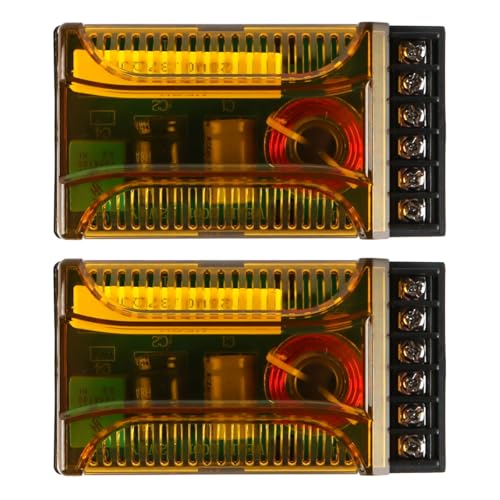 Laroal 2-Wege-Frequenzweiche für Lautsprecher, 2er-Pack, Lautsprecher-Frequenzteiler, 2-Wege-Auto-Audio-Lautsprecher, Zwei Frequenzweichen, Frequenzweiche