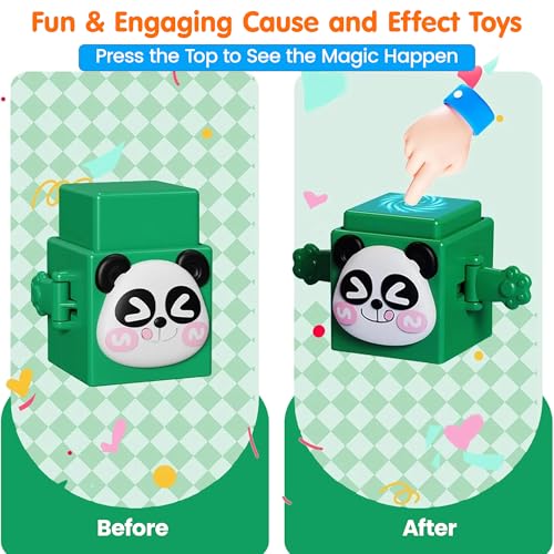 Image of Kidology 6 PCS Animal Stacking Cubes Set | Pressable Montessori Learning Blocks for Toddlers 1+ Years | Sensory Stacking Sorting & Plugging Toys | Travel Friendly Educational Gift for Boys & Girls