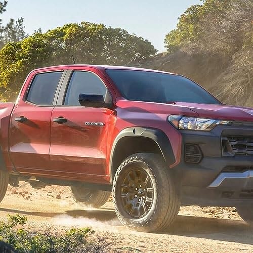 Image of 4Pc 2015-2022 Colorado V6 Body Fender Tailgate Side Emblems 3D Badge Logo Truck Nameplate Sticker Letter 85594766 Replacement for Colorado (Chrome)
