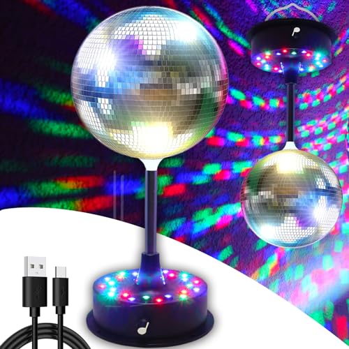 Ottimo regalo: le luci offrono colori brillanti tra cui rosso, blu, verde. Un regalo a sorpresa per i tuoi familiari e amici, goditi una rara vacanza e crea splendidi ricordi con loro. Oltre alle feste, la Disco Ball può essere utilizzata anche come oggetto di scena per foto, video, spettacoli teatrali e altri tipi di spettacoli creativi e set musicali. Puoi fingere di essere tornato negli anni '70 durante i giorni della disco.