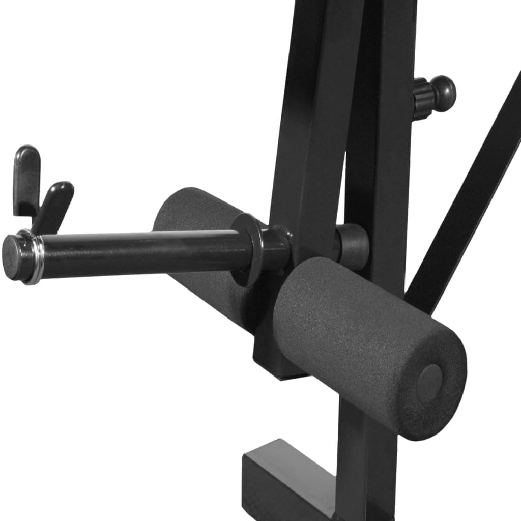 Banco de musculación para ejercicio en casa, oficina, color negro