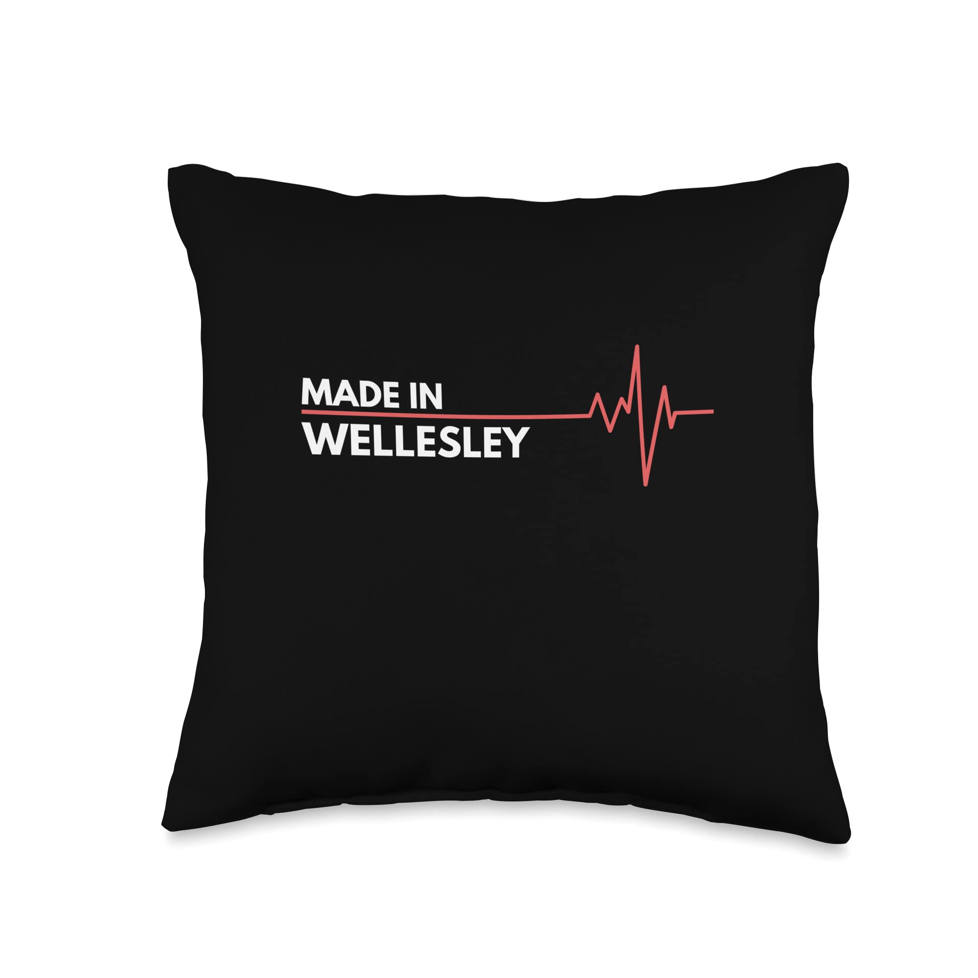 Made In Wellesley Massachusetts USA State Hometown Throw Pillow