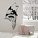 XCSJX Calcomanía de Pared Abstracta Cabeza de Lobo Silueta Naturaleza Bosque Creativo Vinilo Ventana Pegatinas Animales Dormitorio Hombre Cueva Decoración para el hogar 57x104 cm