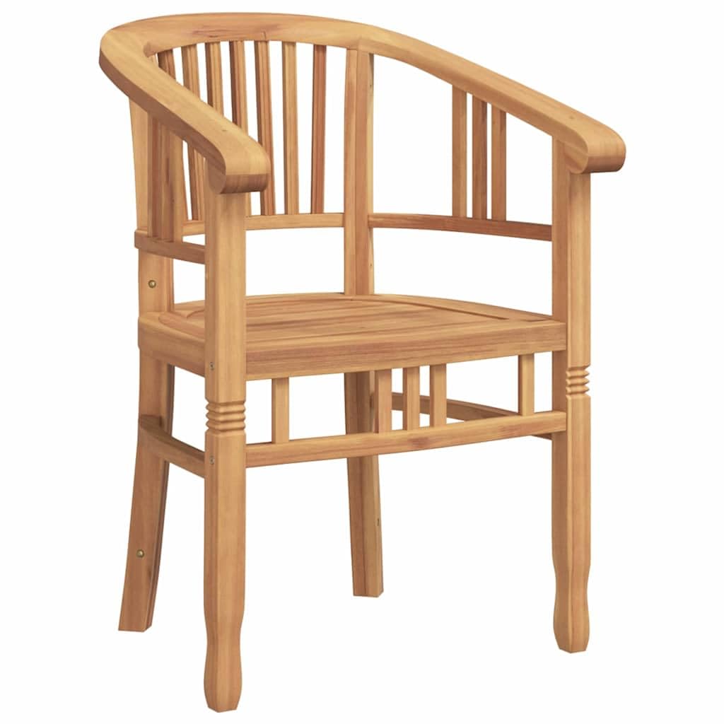 Set di 2 Sedie da Giardino in Legno Massello di Teak