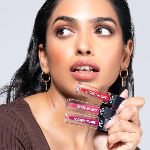 Image of Mila Beaute Locked In Lips Transfer Proof Liquid Lipstick | 12 Hrs Non Transfer | Highly Pigmented and Hydrating | Transfer Proof Formula with Hyaluronic Acid | Smooth Glide Application - (Sour Punch, 4.5 ml)