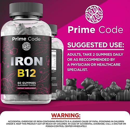 Iron-Gummies-for-Women-Men-with-Vitamin-B12-20mg-Iron-Supplement-for-Adults-Free-Blood-Builder-for-Anemia-Vitamin-B12-Gummies-with-Iron-Natural-Blackberry-Flavor-Vegan-Non-GMO-30-Day-Supply