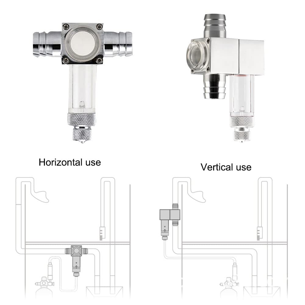 MiOYOOW CO2 Diffuser Met Bellenteller Voor Aquarium - 12/16mm Reactor - Zilverkleurig