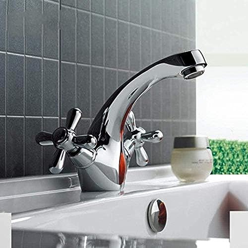 Robinet mitigeur de lavabo de salle de bains argent classique avec robinet de toilette