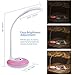 Portable Rechargeable LED Table/Desk Lamp with Color Changing Base and Adjustable Brightness, White