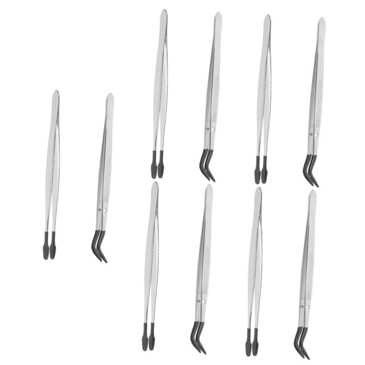 NUOBESTY 5 set Pinzette Per Sopracciglia Pinzette UV Pinzette A Punta Per Sopracciglia Pinzette Per La Rimozione Di Francobolli Pinzette Per Sopracciglia Creazione Di 2 pezzi * 5
