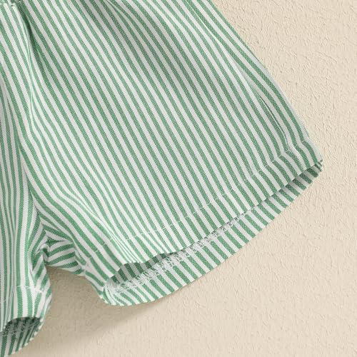 Image of Toddler Baby Boy Easter Rabbit Outfit Short Sleeve Bunny Carrot Smocked T-shirt Elastic Waist Shorts Summer Clothes