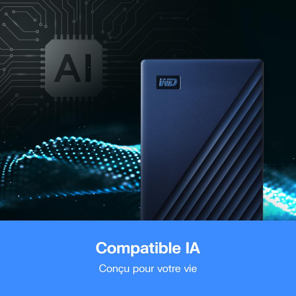 WD My Passport pour Mac 4 To Disque Dur Externe Portable, Parfait pour sauvegarde et stockage, Compatibilité avec Time Machine, SuperSpeed USB Prêt pour Mac, Argenté