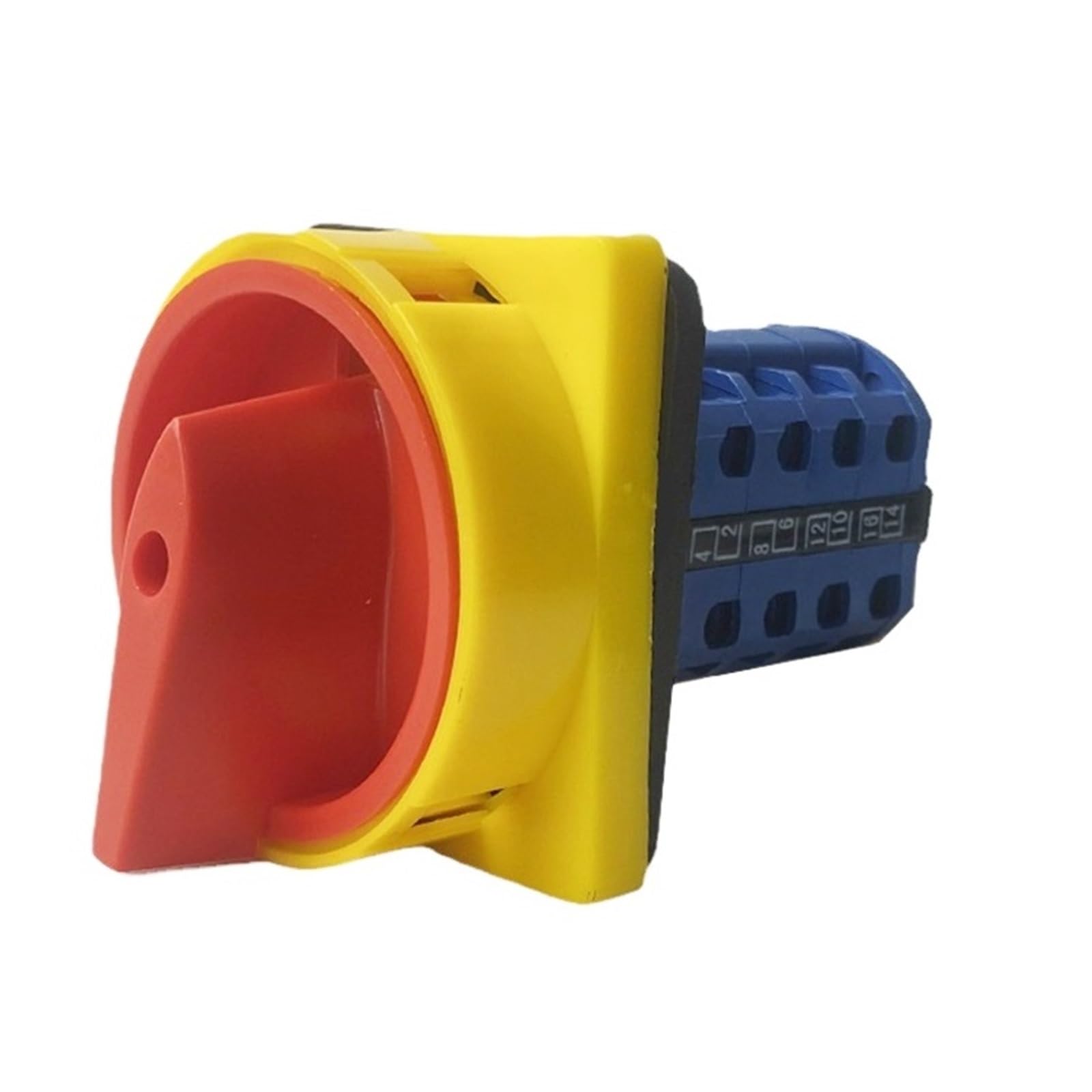 YWZVBSDCS LW26GS-20 690V 20A Padlock Rotary Cam Switch OFF-ON 2 Position 4 Poles 16 Terminals YMW26-20/4GS