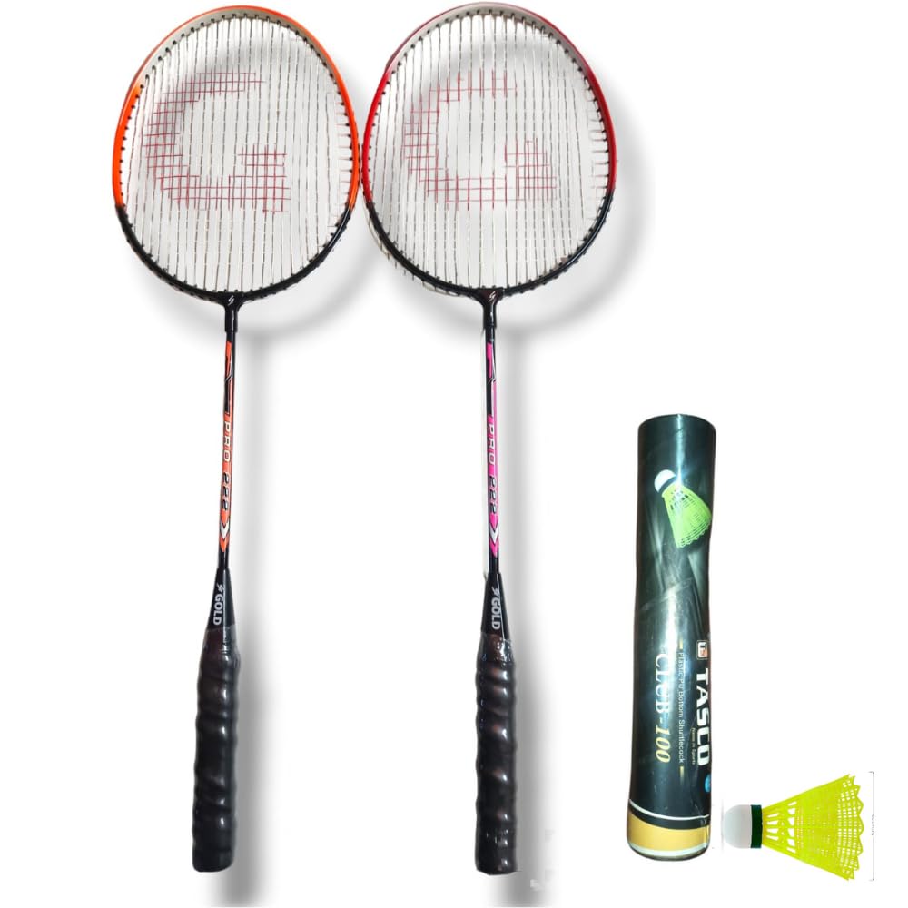 Morex Badminton Rackets Pack of 2 (Cover Included) Multicolour with Tasco Club-100 Shuttle Box Pack of 10 Pieces. (B09PZZDX4B) Amazon Price History, Amazon Price Tracker