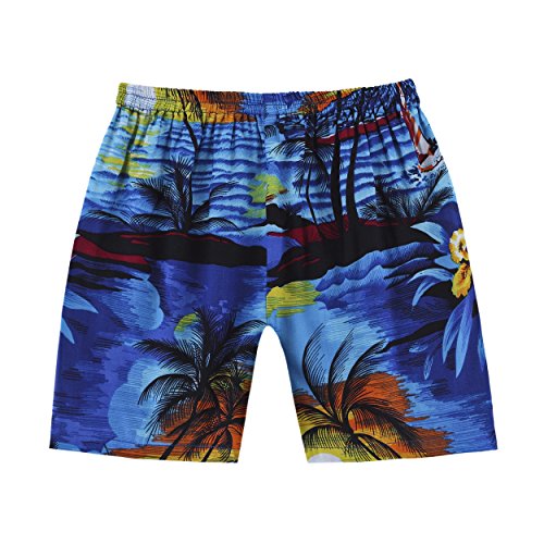 Image of Boys' Aloha Shirt Cabana Set in Signature Prints | Button Front Shirt; Soft Rayon Fabric; Signature Tropical Prints; Lightweight Comfort; Vacation Ready