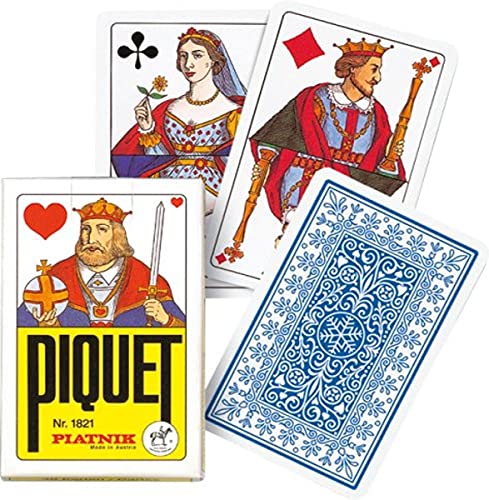 Piatnik 1821 - Piquet, 7 cm x 10 cm x 10 cm, Rot und Schwarz