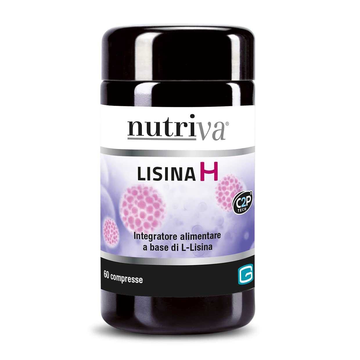 NUTRIVA Lisina H, Integratore Alimentare a base di L-lisina, 60 compresse, utile per supportare le difese immunitarie, vegano.