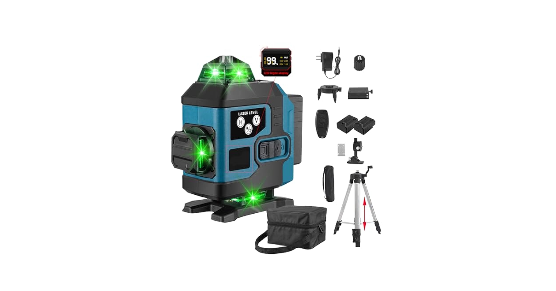 Amazon | home merc レーザー墨出し器 4x360° 16ライン グリーン