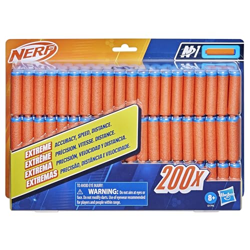 Nerf N Series N1 Dart Refill Pack, Includes 200 Darts, Compatible Only with Nerf N Series Blasters, Outdoor Games, Ages 8+